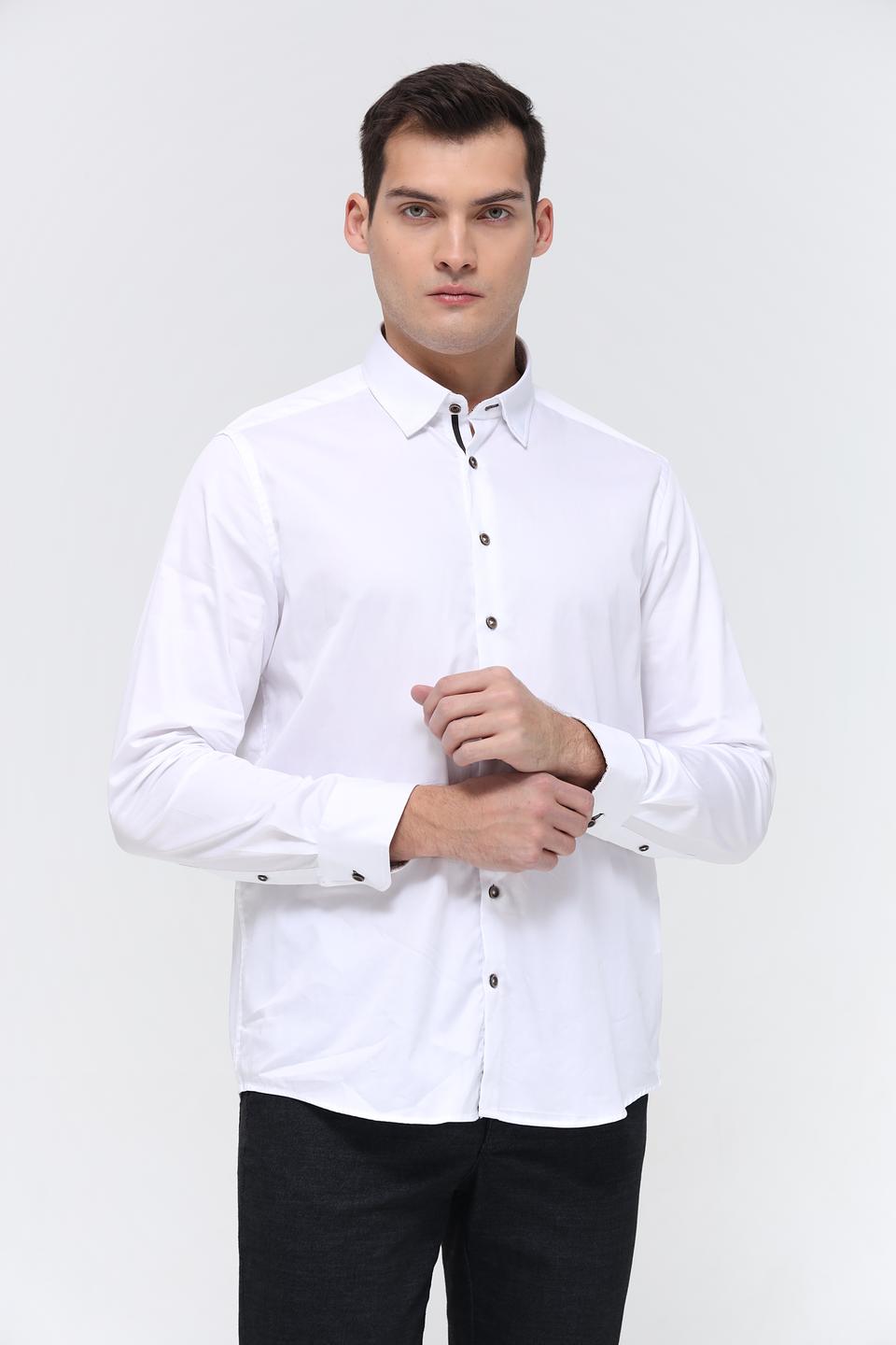 Рубашка Bugatti Slim Fit белая