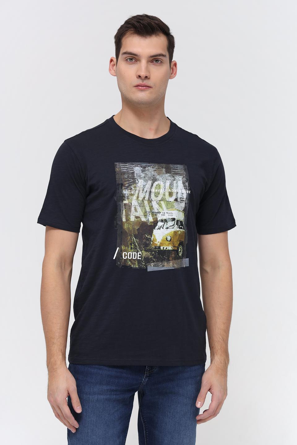 Футболка Casa Moda с принтом чёрная