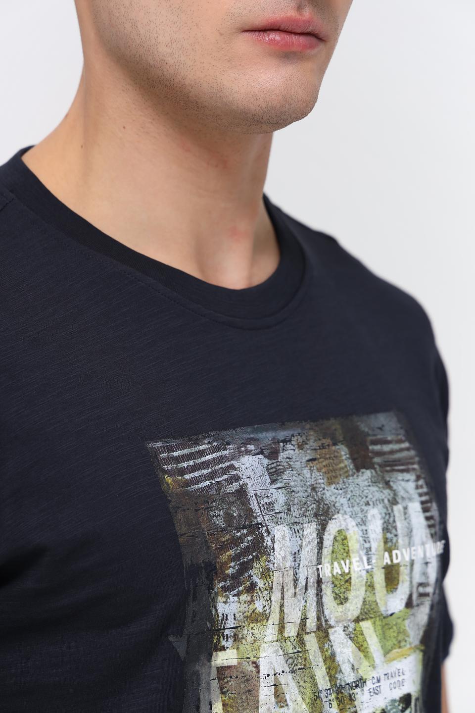 Футболка Casa Moda с принтом чёрная