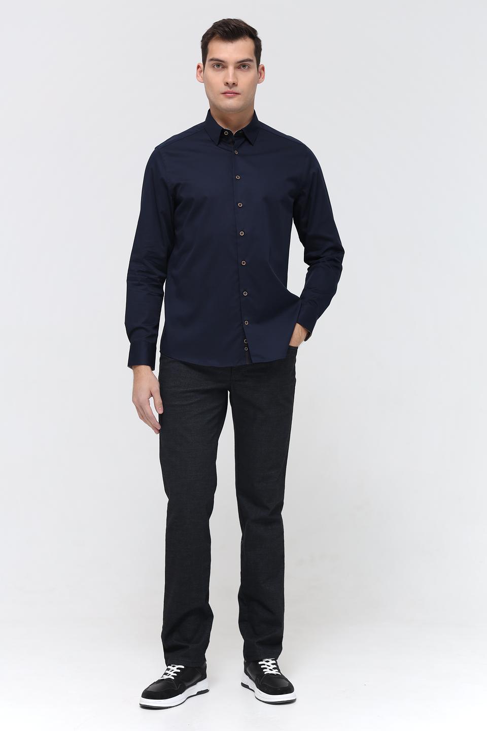 Рубашка Bugatti темно-синяя