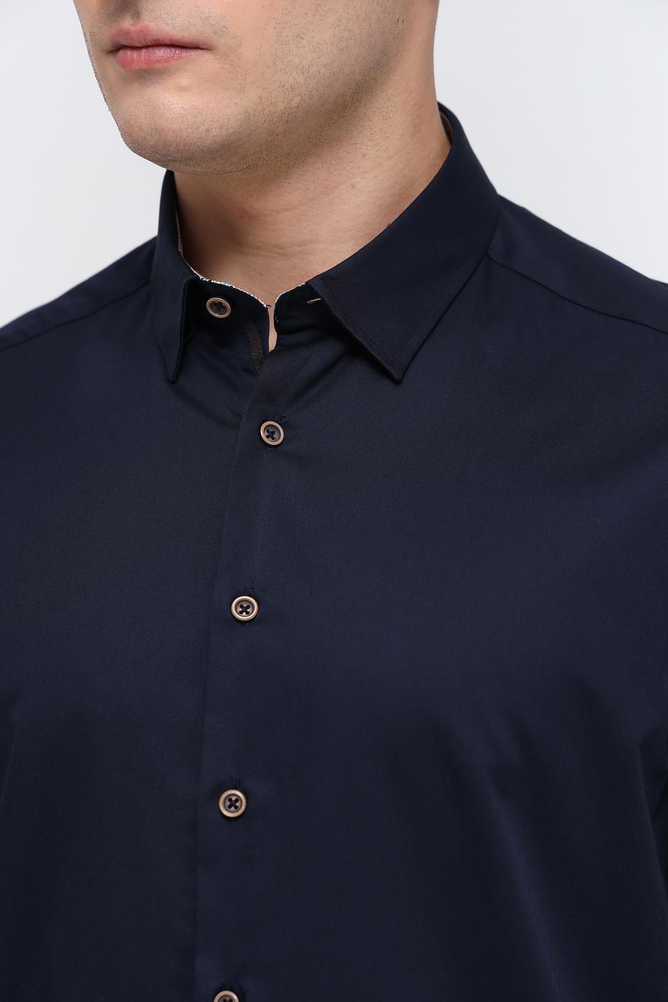 Рубашка Bugatti темно-синяя