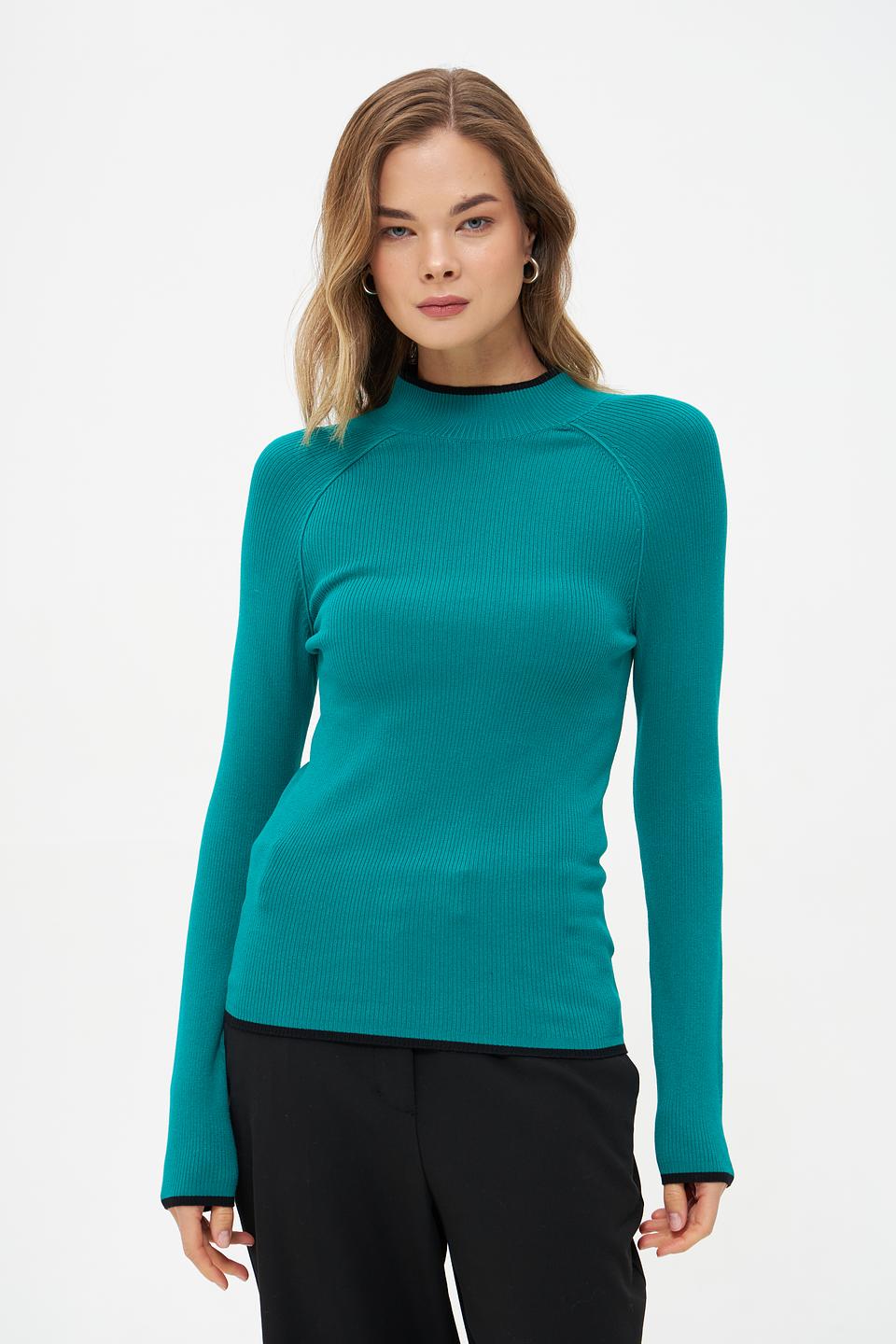 Пуловер Tom Tailor denim изумрудный