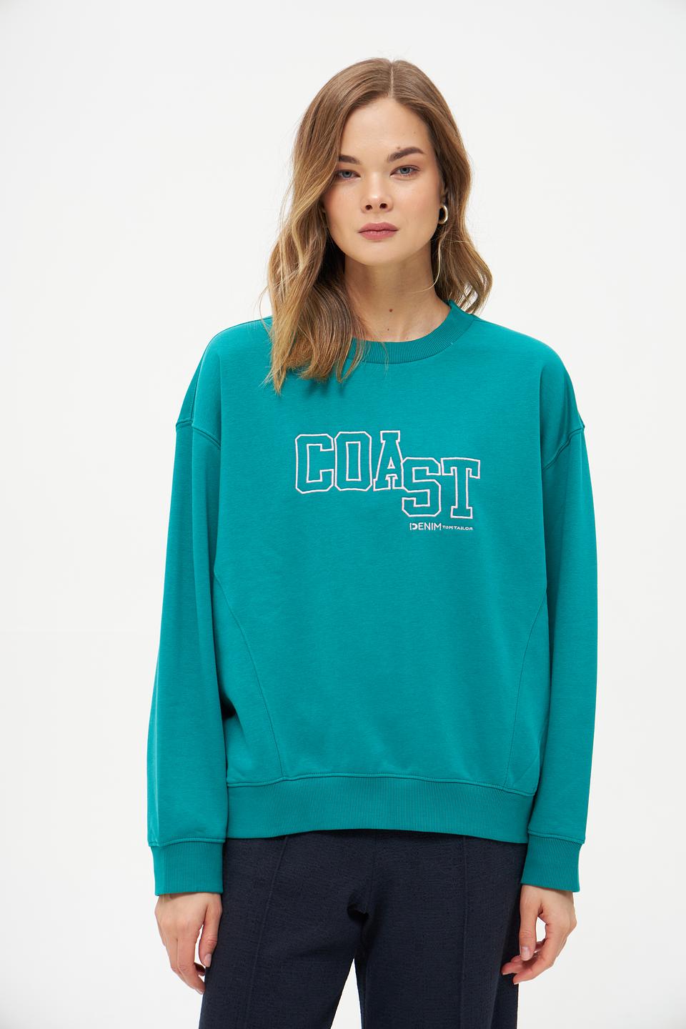 Толстовка Tom Tailor denim бирюзовая