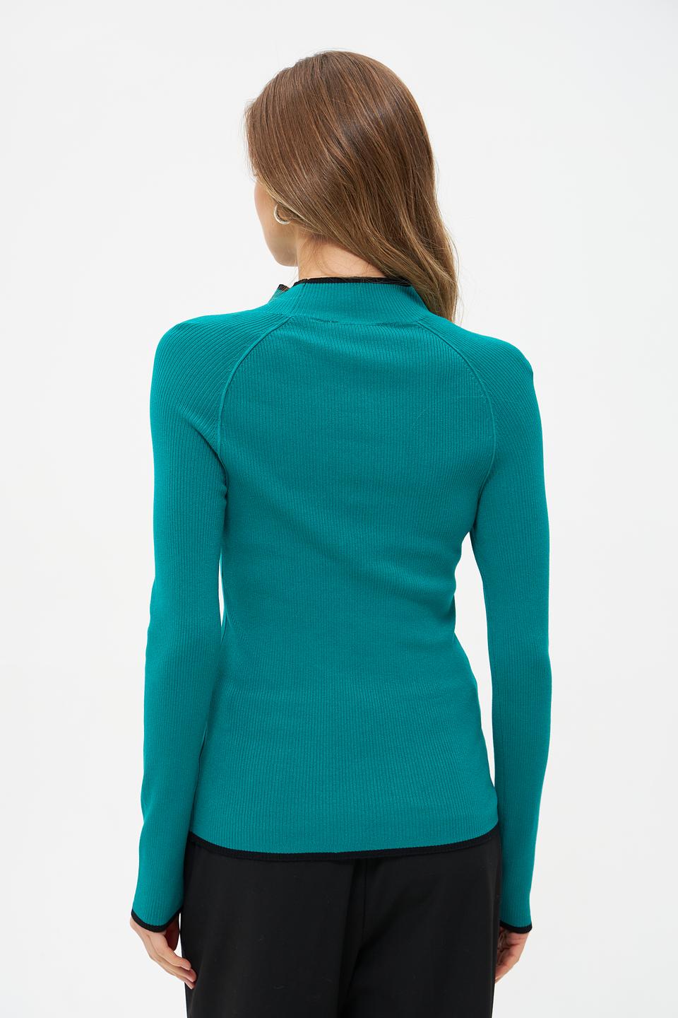 Пуловер Tom Tailor denim изумрудный