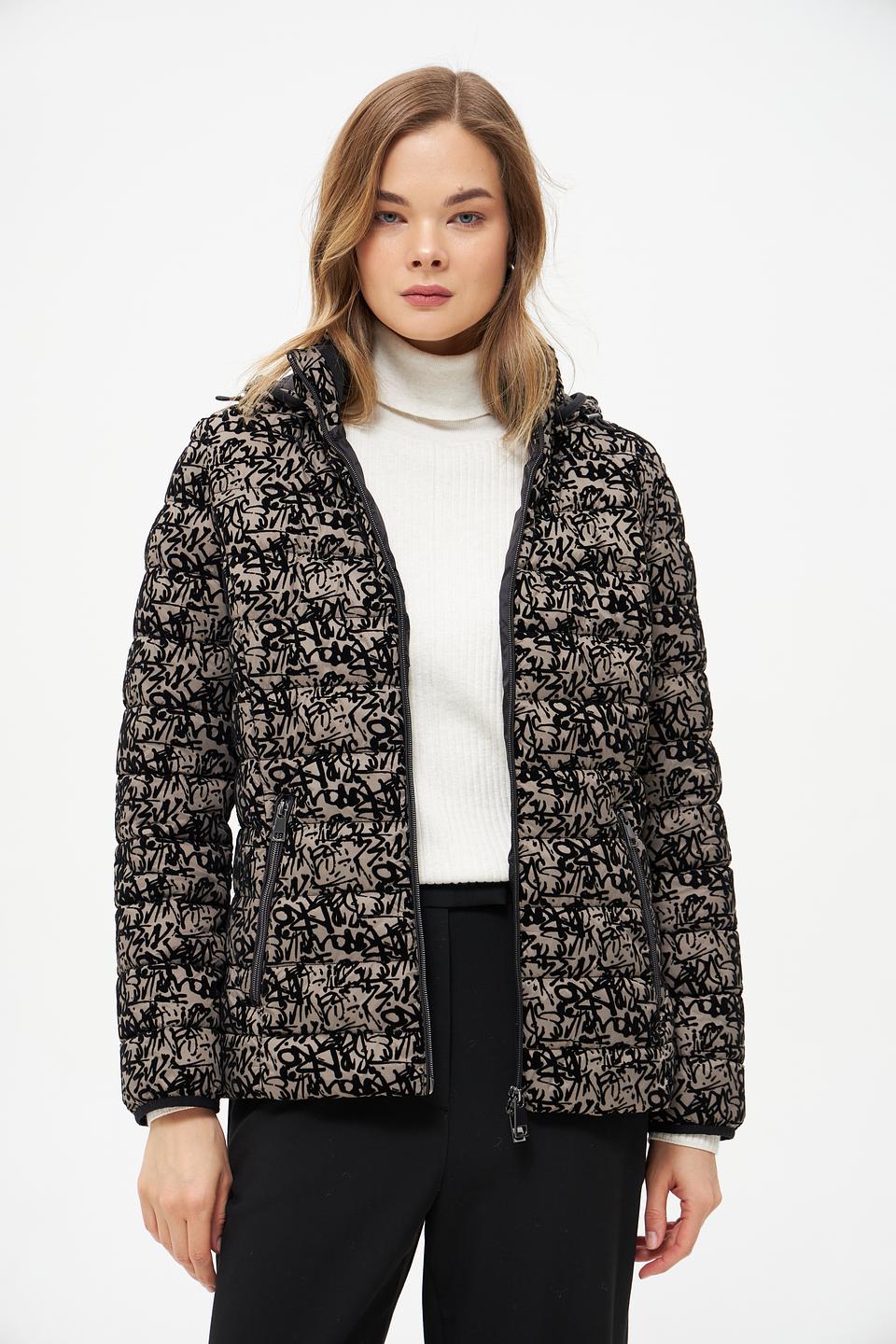 Куртка Lebek степлёная принт чёрный