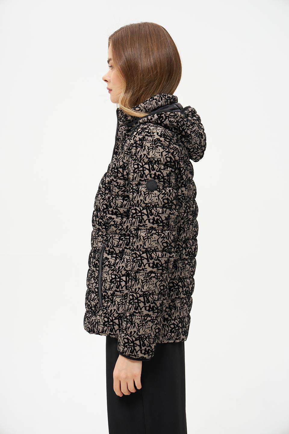 Куртка Lebek степлёная принт чёрный
