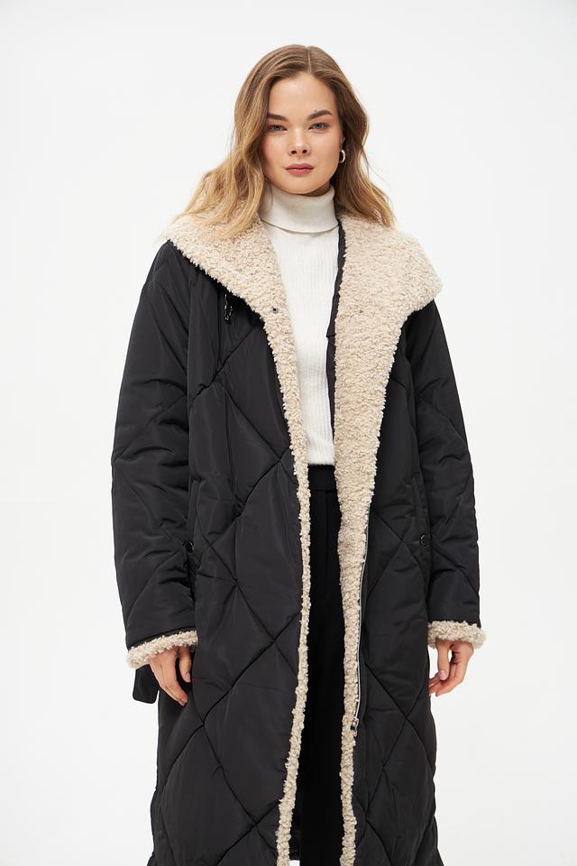 Пальто Electra style стеганое черное