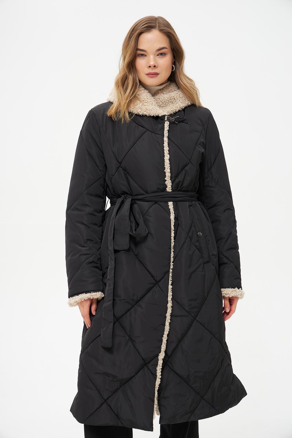 Пальто Electra style стеганое черное