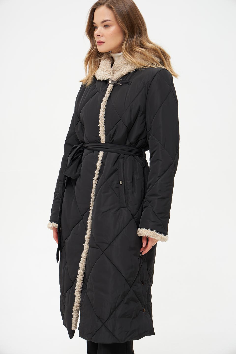 Пальто Electra style стеганое черное