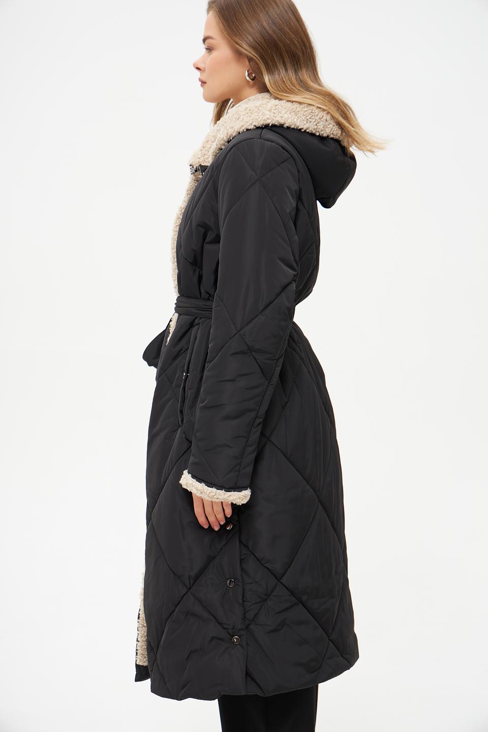 Пальто Electra style стеганое черное