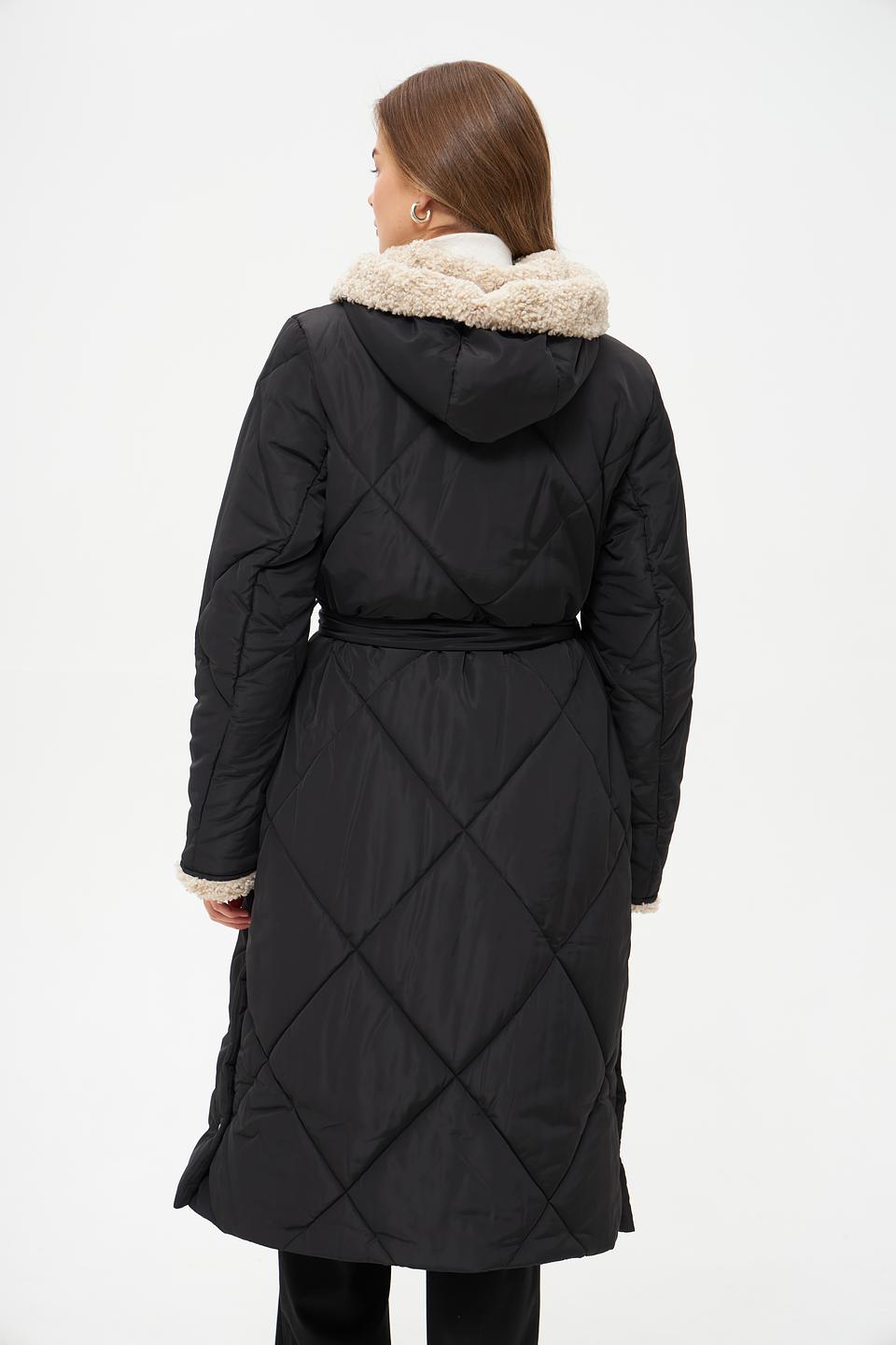 Пальто Electra style стеганое черное