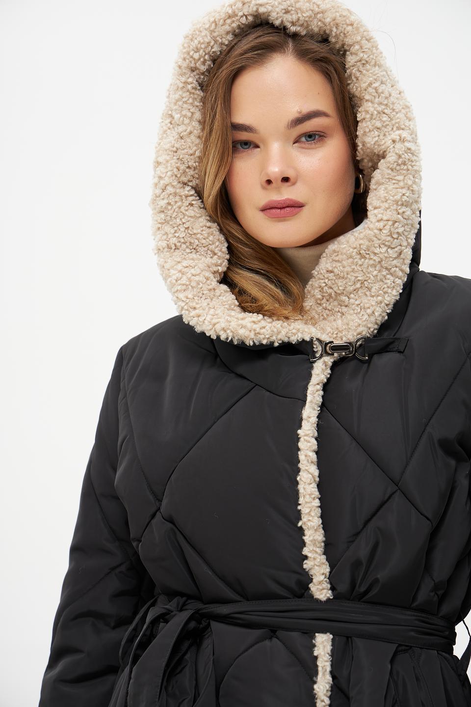 Пальто Electra style стеганое черное