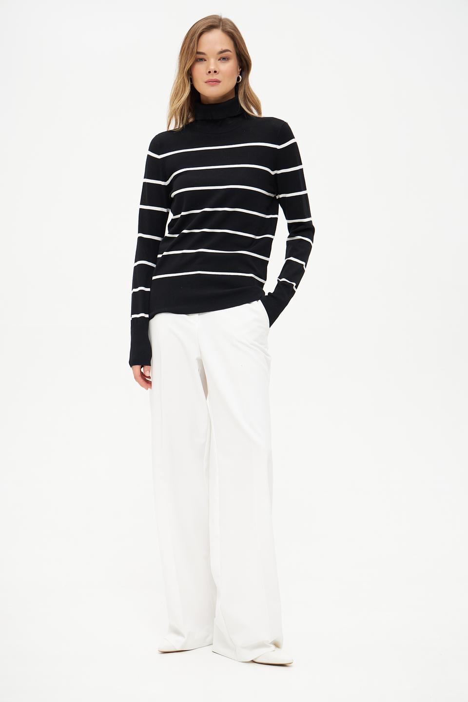 Водолазка Betty Barclay в полоску чёрная