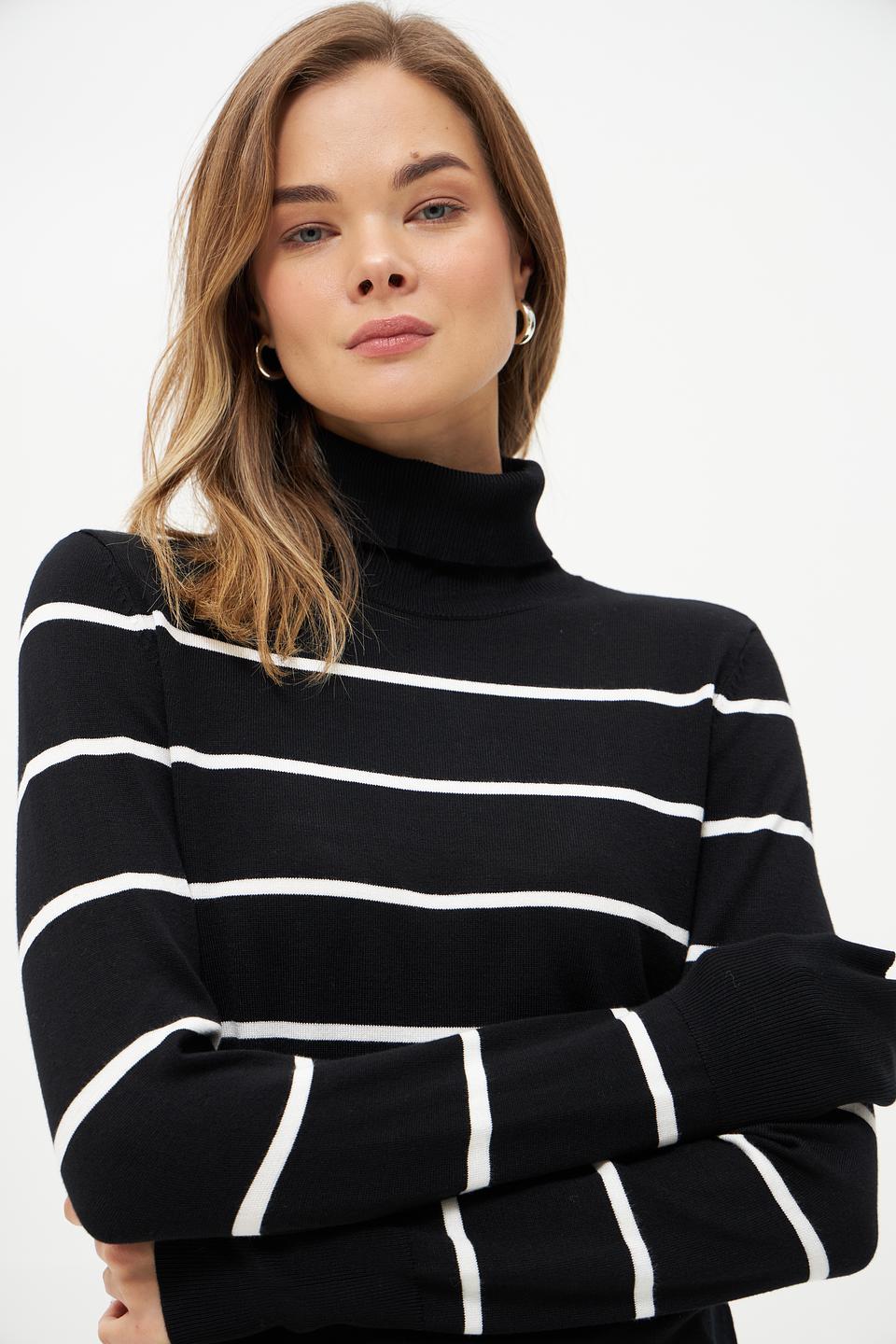 Водолазка Betty Barclay в полоску чёрная