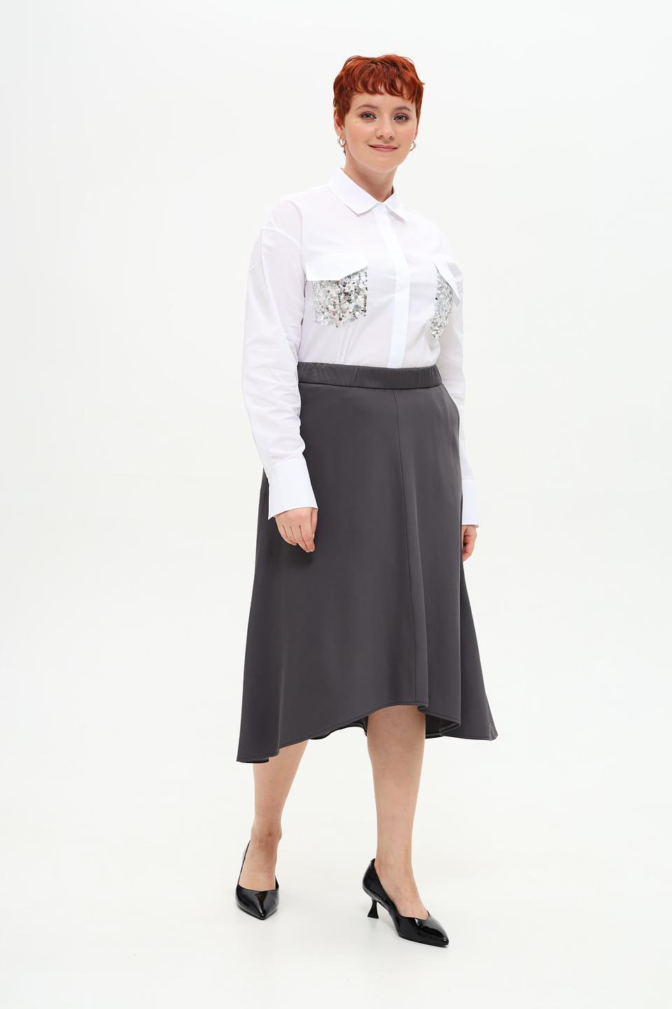 Юбка Gardeur асимметричная серая