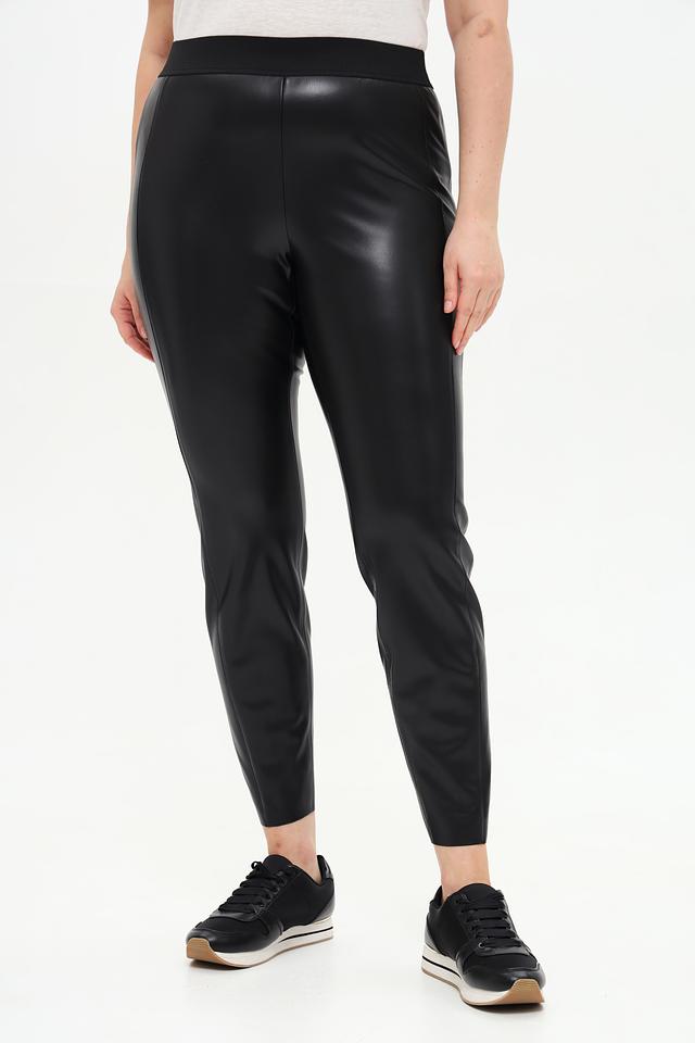 Брюки Samoon экокожа чёрные