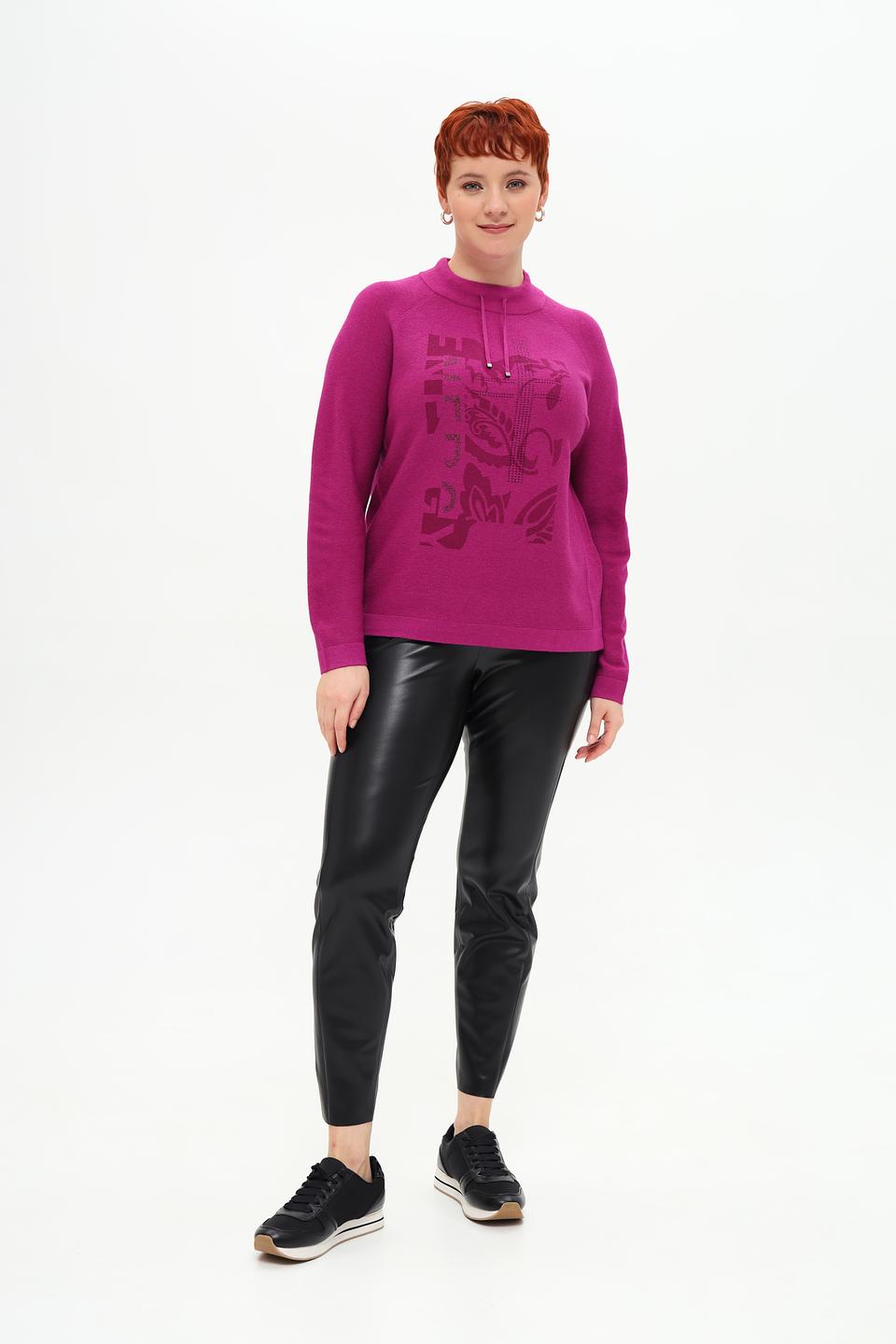 Брюки Samoon экокожа чёрные