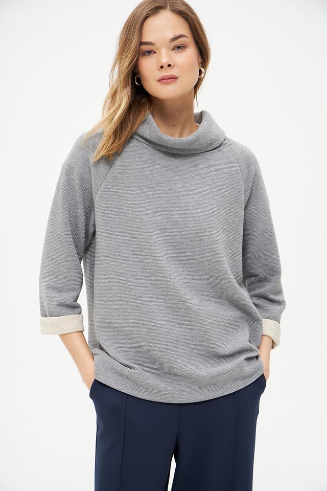 Пуловер Betty Barclay серый с рукавом 3/4