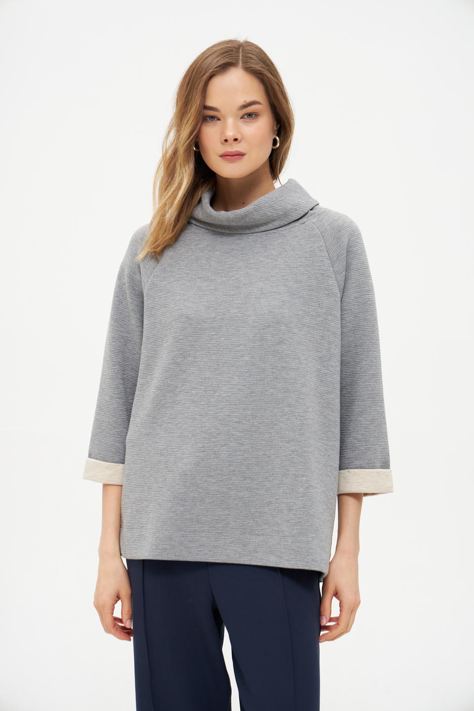 Пуловер Betty Barclay серый с рукавом 3/4