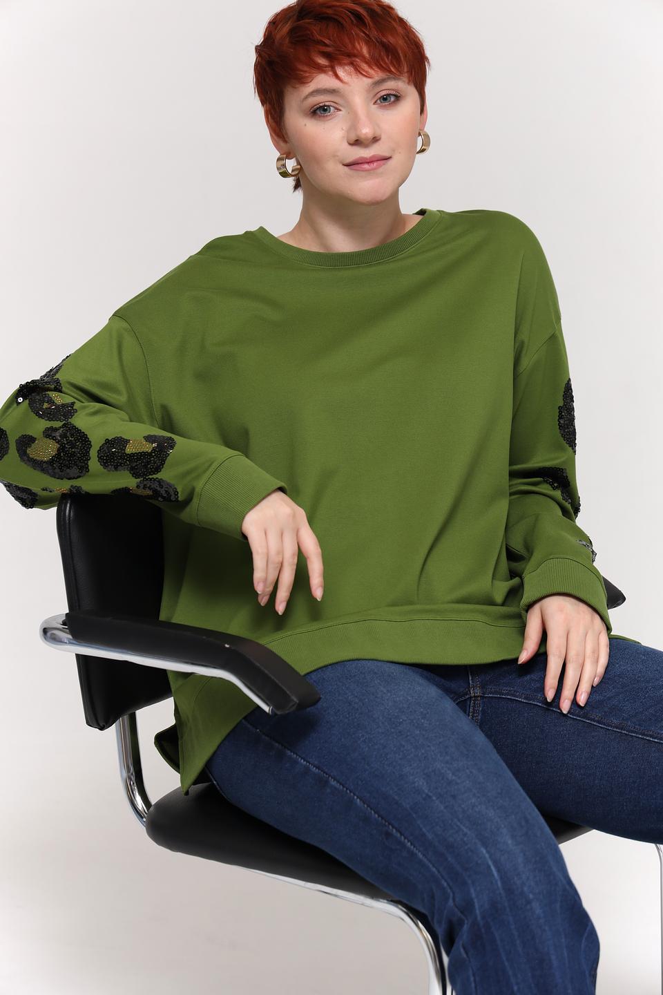 Пуловер Samoon с леопардовым принтом