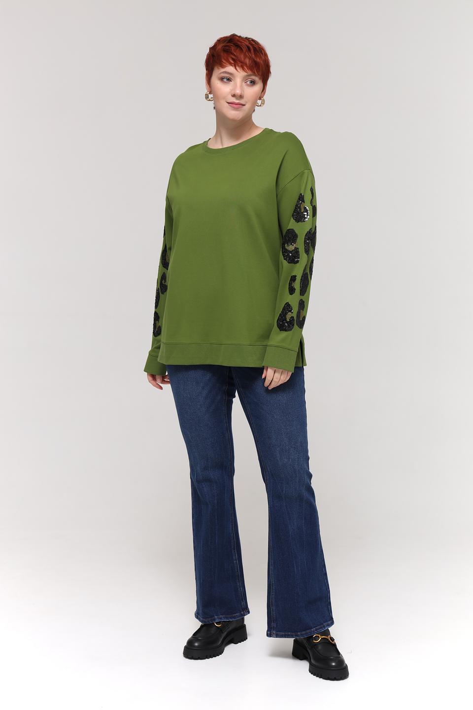 Пуловер Samoon с леопардовым принтом