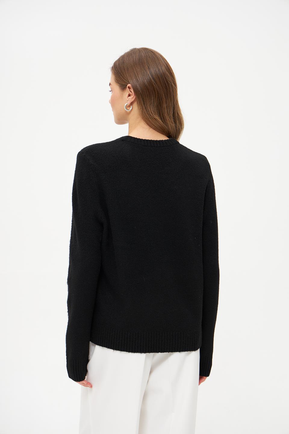 Пуловер Taifun с бусинами чёрный