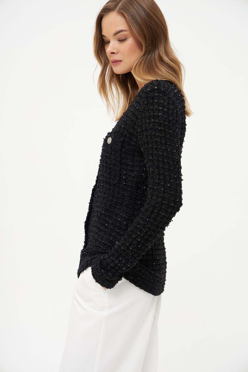 Жакет Marc Aurel чёрный с пуговицами