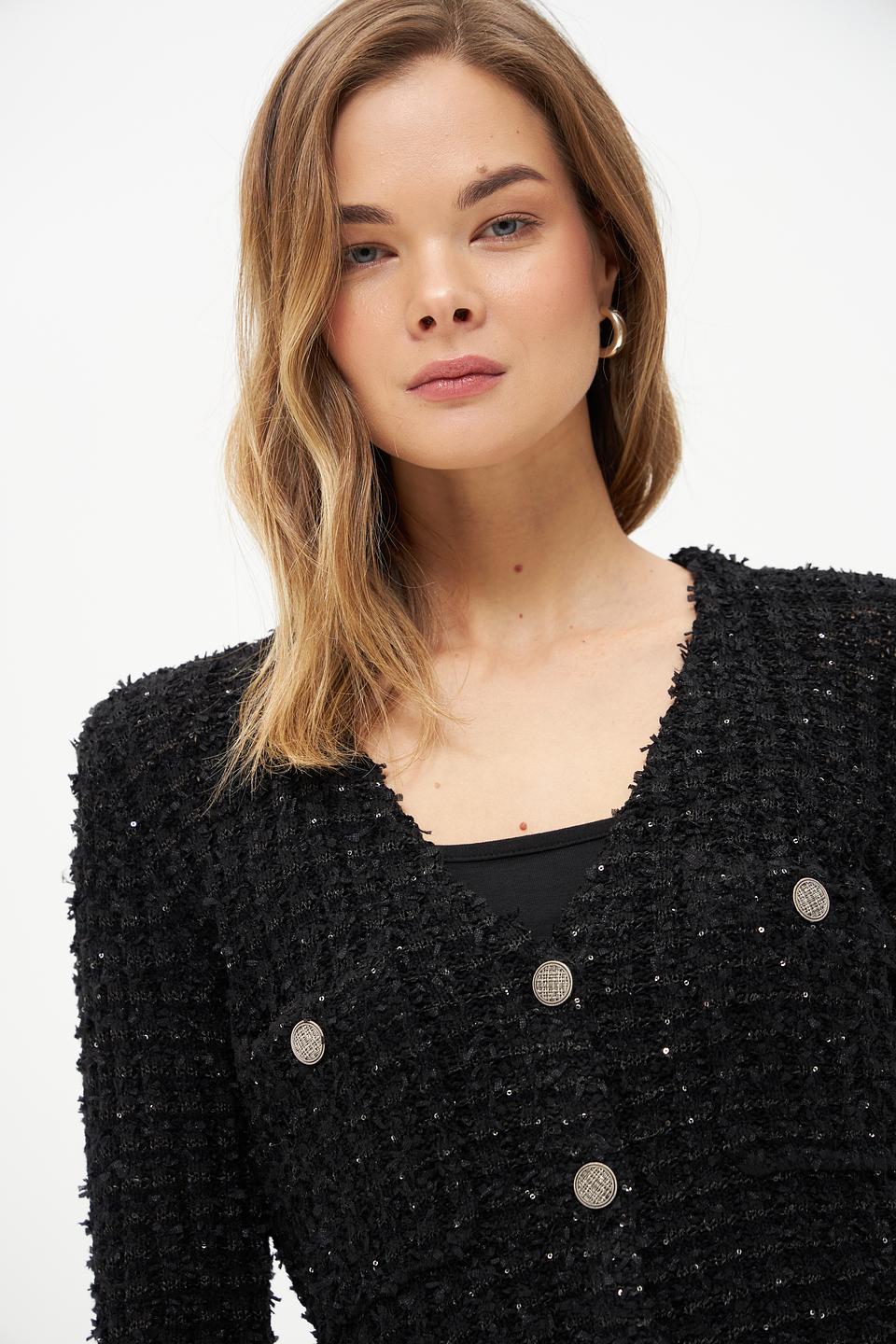 Жакет Marc Aurel чёрный с пуговицами