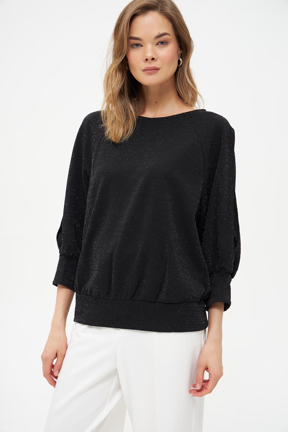 Блуза Betty Barclay чёрная с рукавами-фонариками