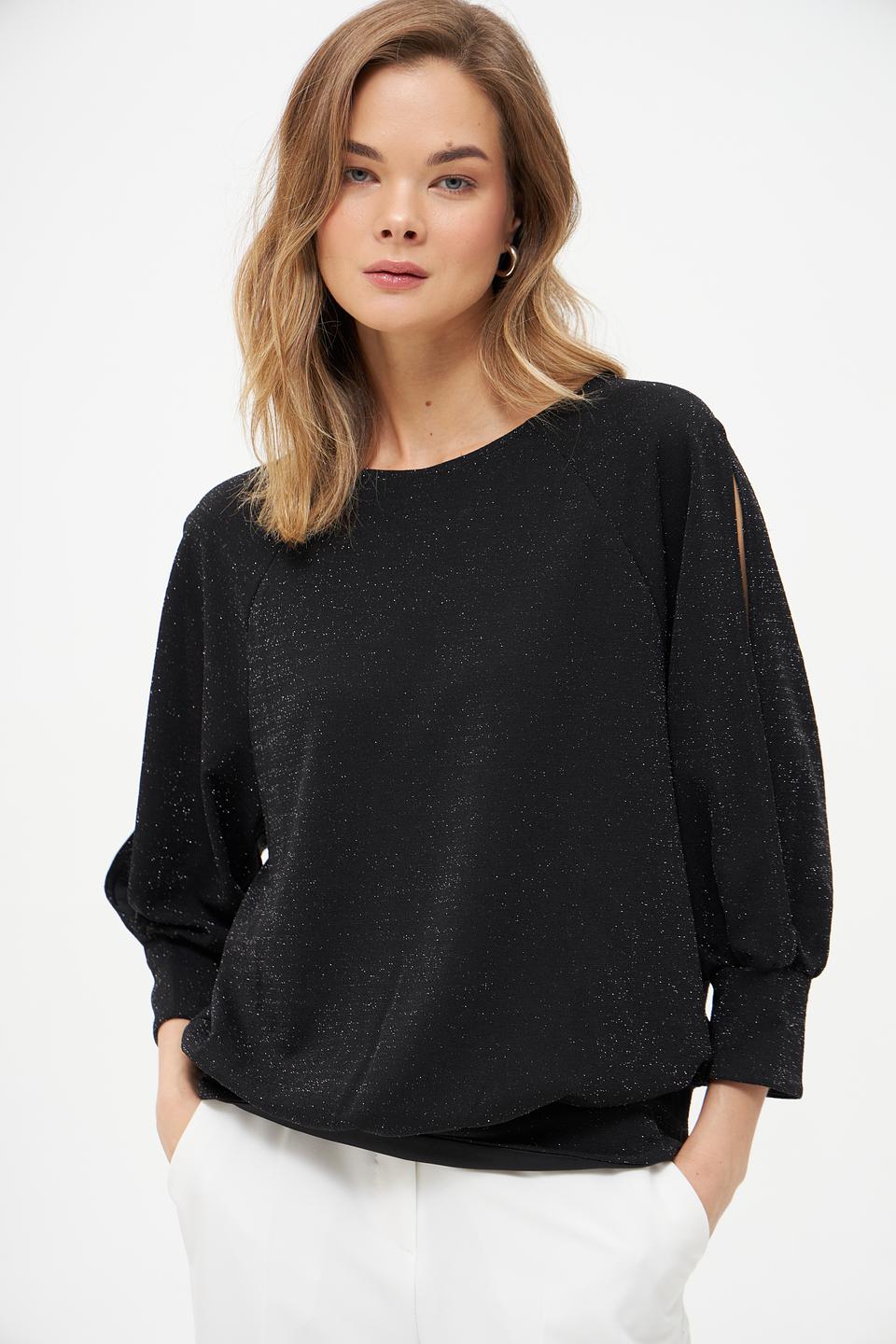 Блуза Betty Barclay чёрная с рукавами-фонариками