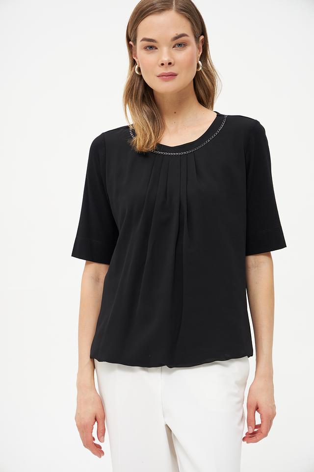 Футболка Bianca с цепью черная