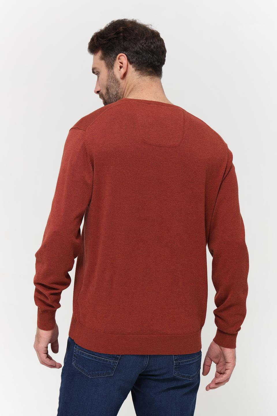 Джемпер Casa Moda V-образный рыжий