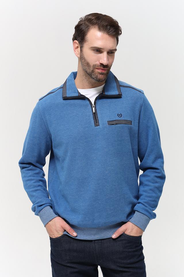 Джемпер Monte Carlo с молнией голубой