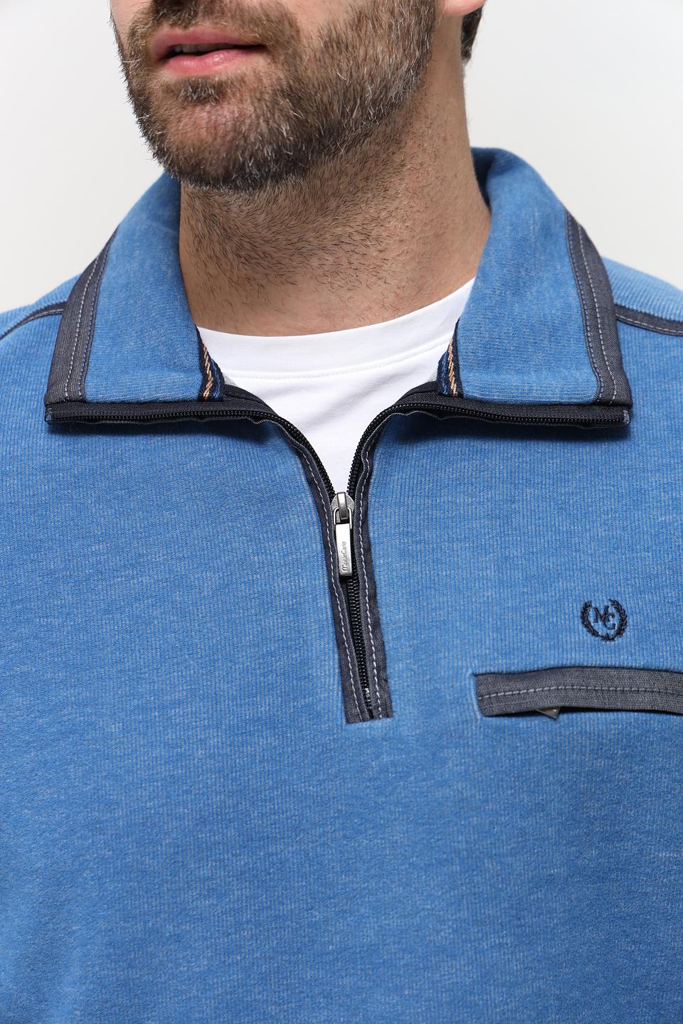 Джемпер Monte Carlo с молнией голубой