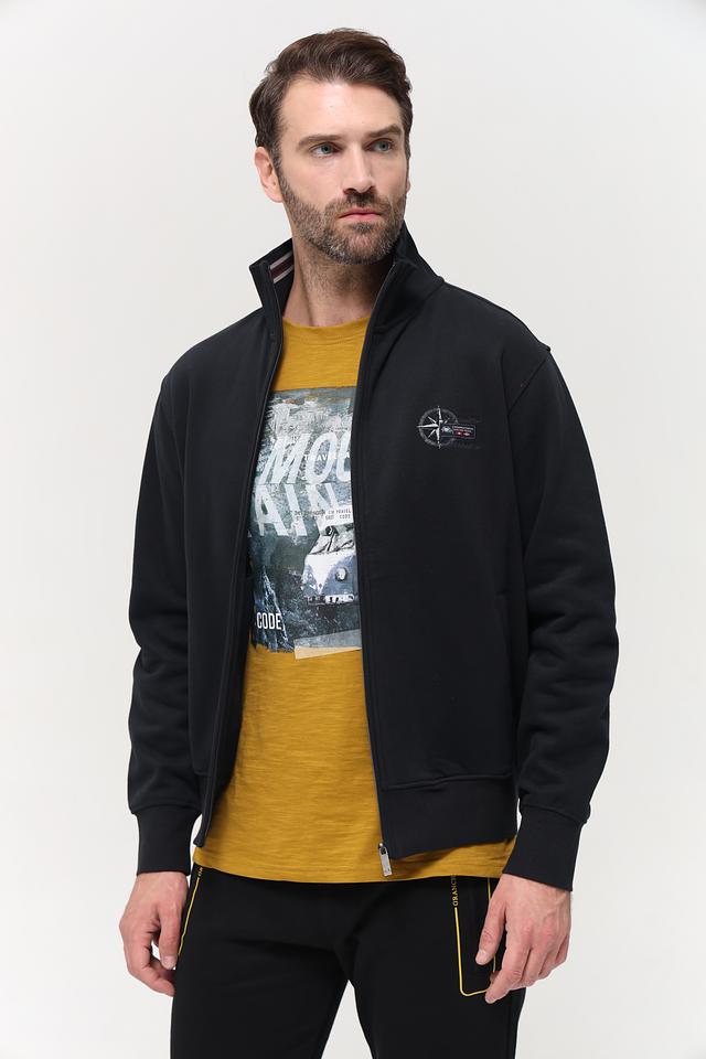 Кардиган Granchio чёрный на молнии