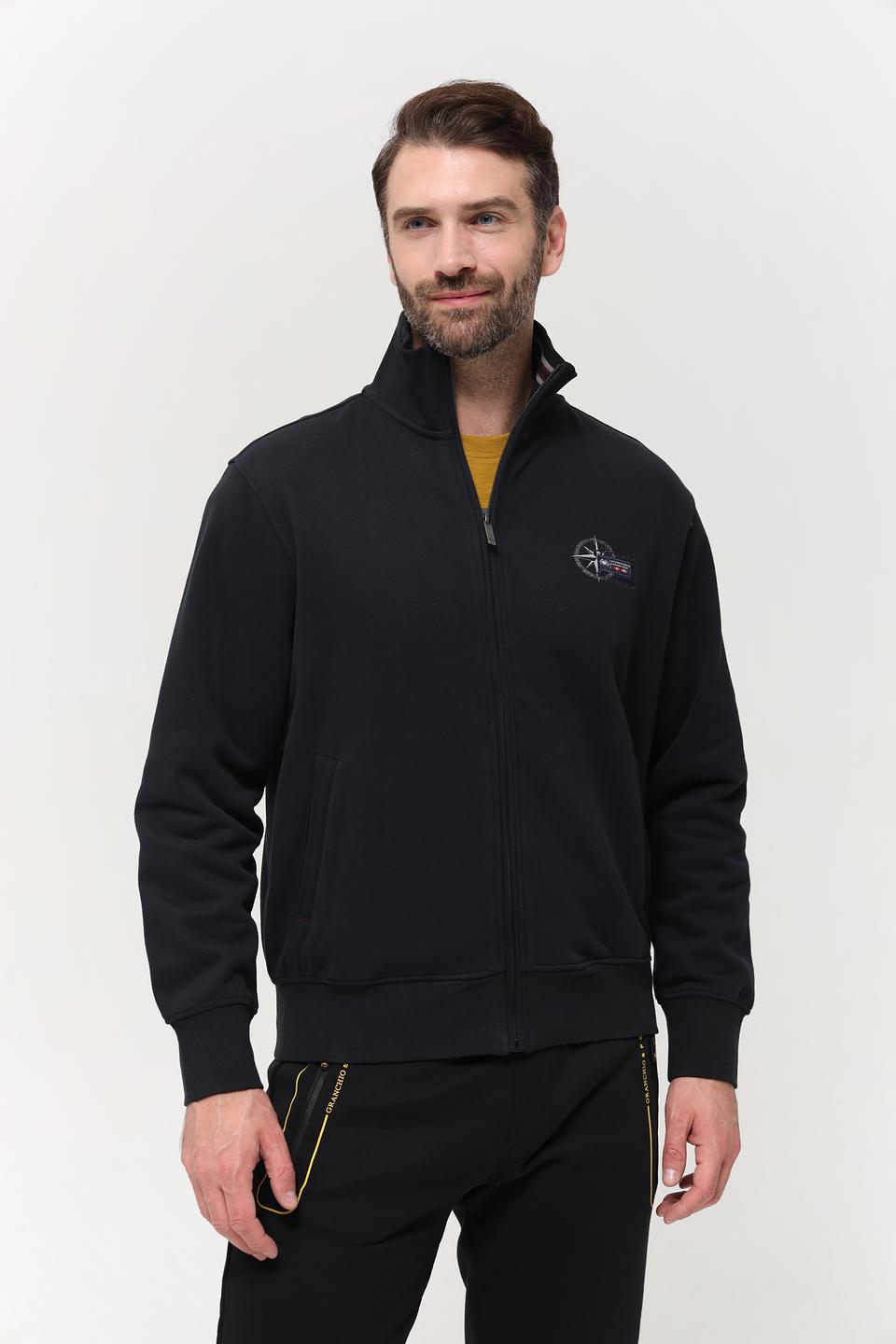 Кардиган Granchio чёрный на молнии