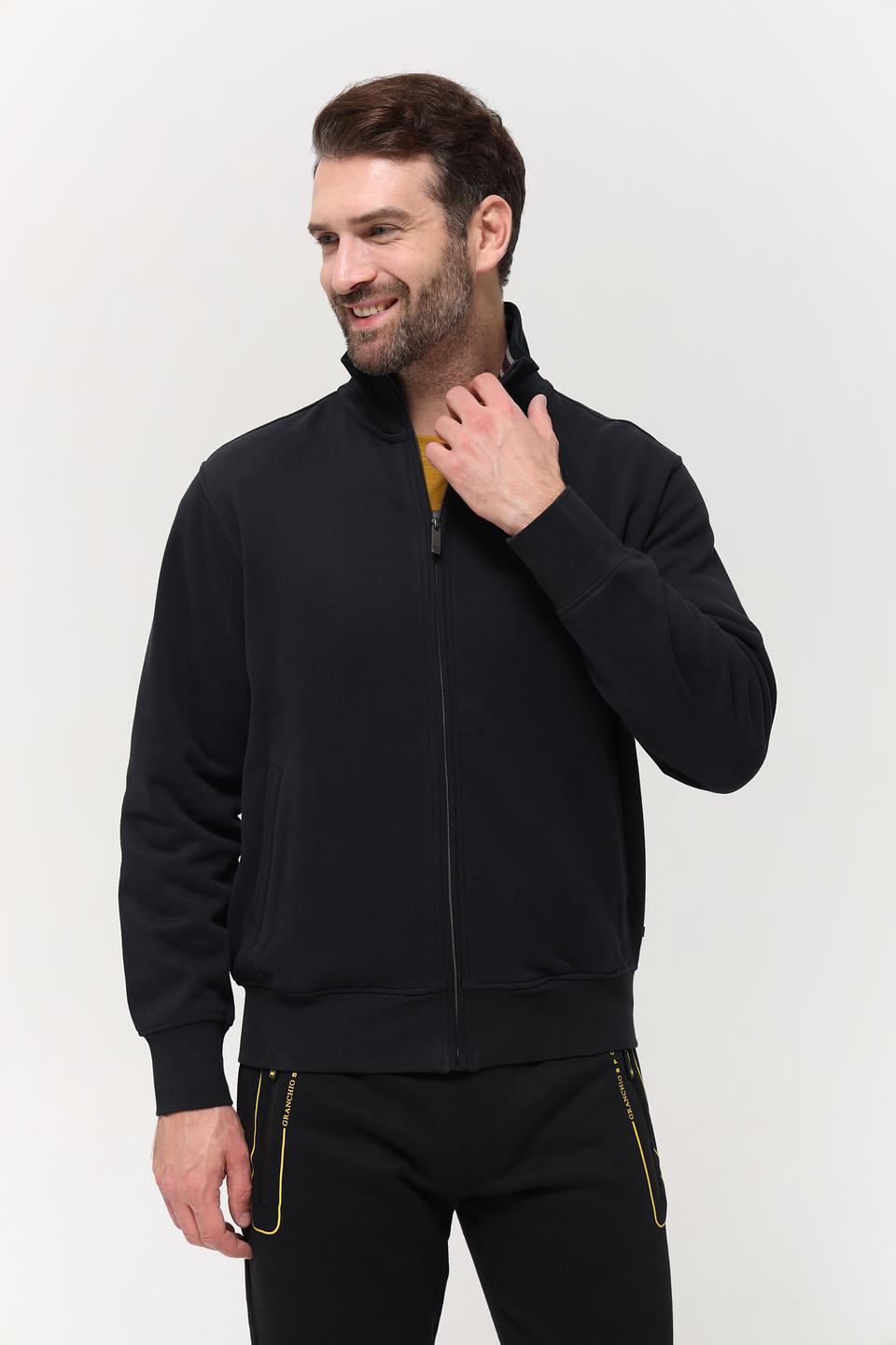 Кардиган Granchio чёрный на молнии