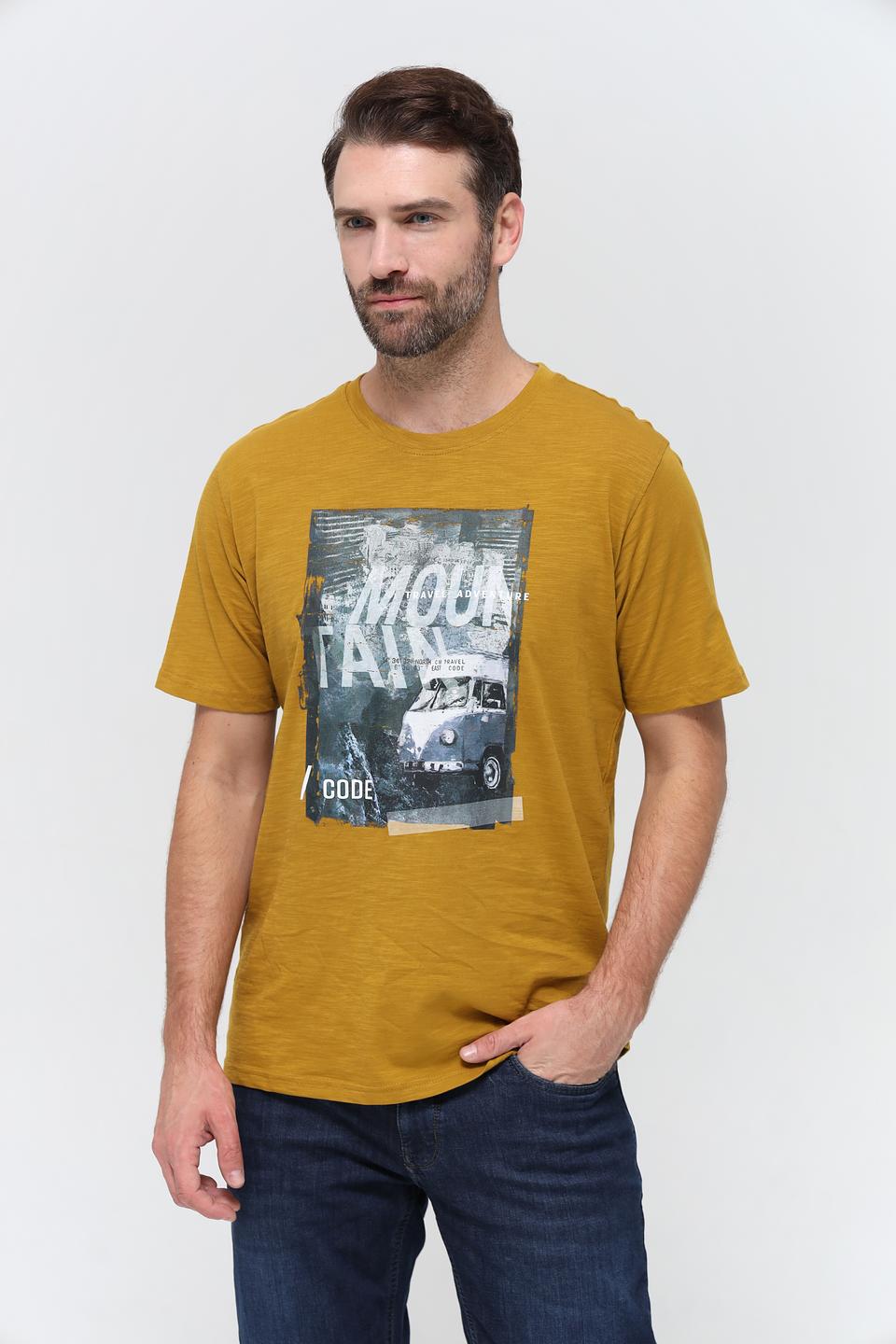 Футболка Casa Moda с принтом горный пейзаж