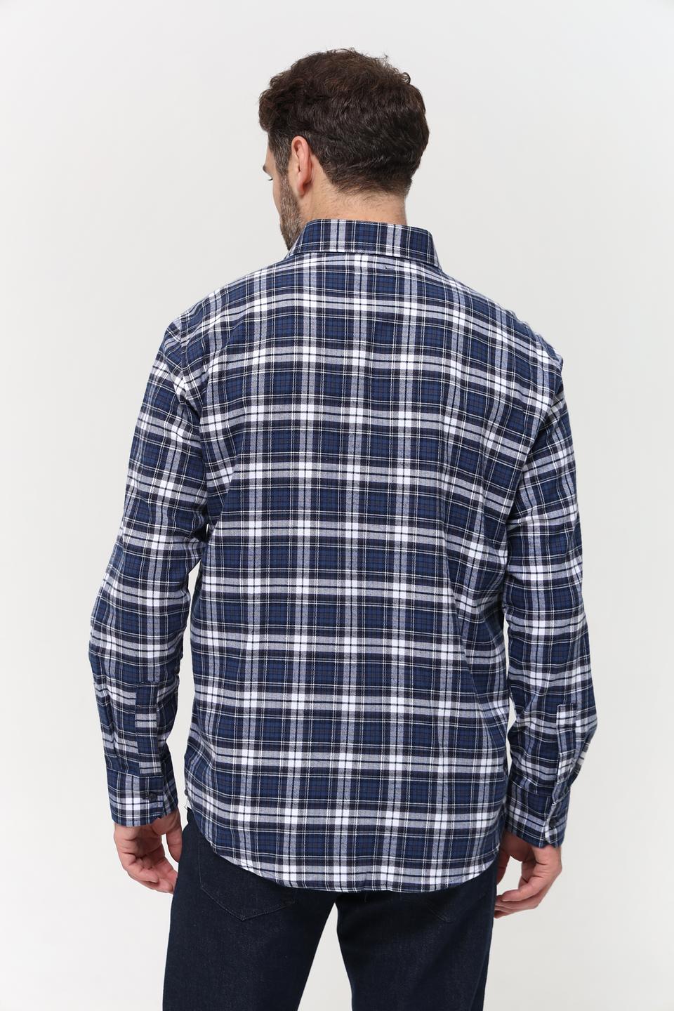 Рубашка Sea Barrier в клетку синяя