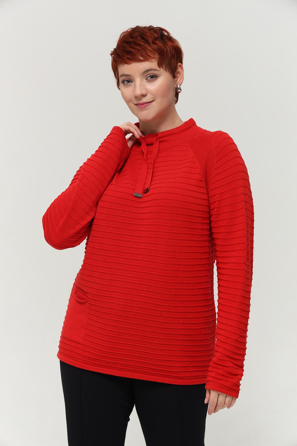 Пуловер Lebek с воротником-стойкой