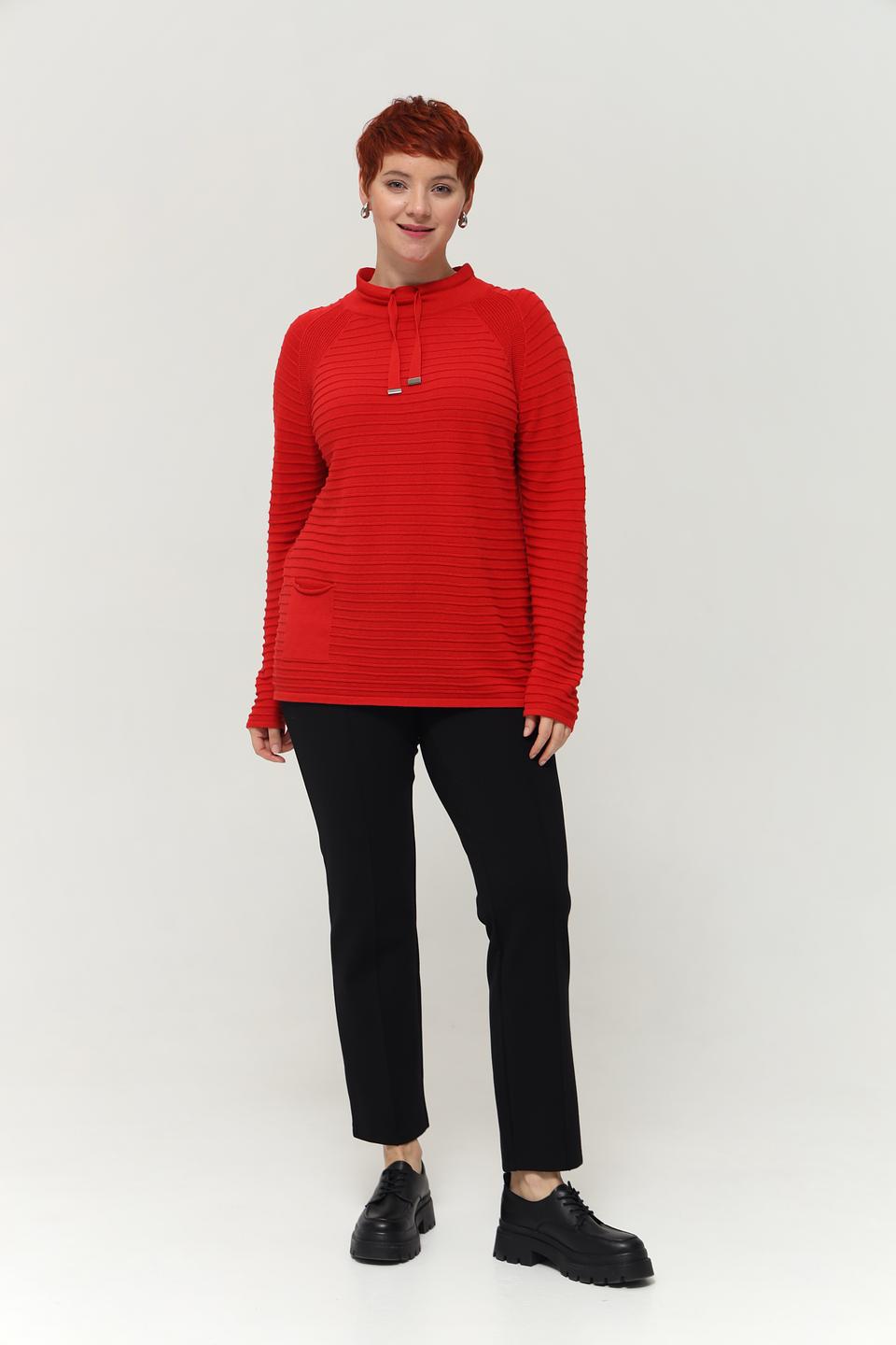 Пуловер Lebek с воротником-стойкой