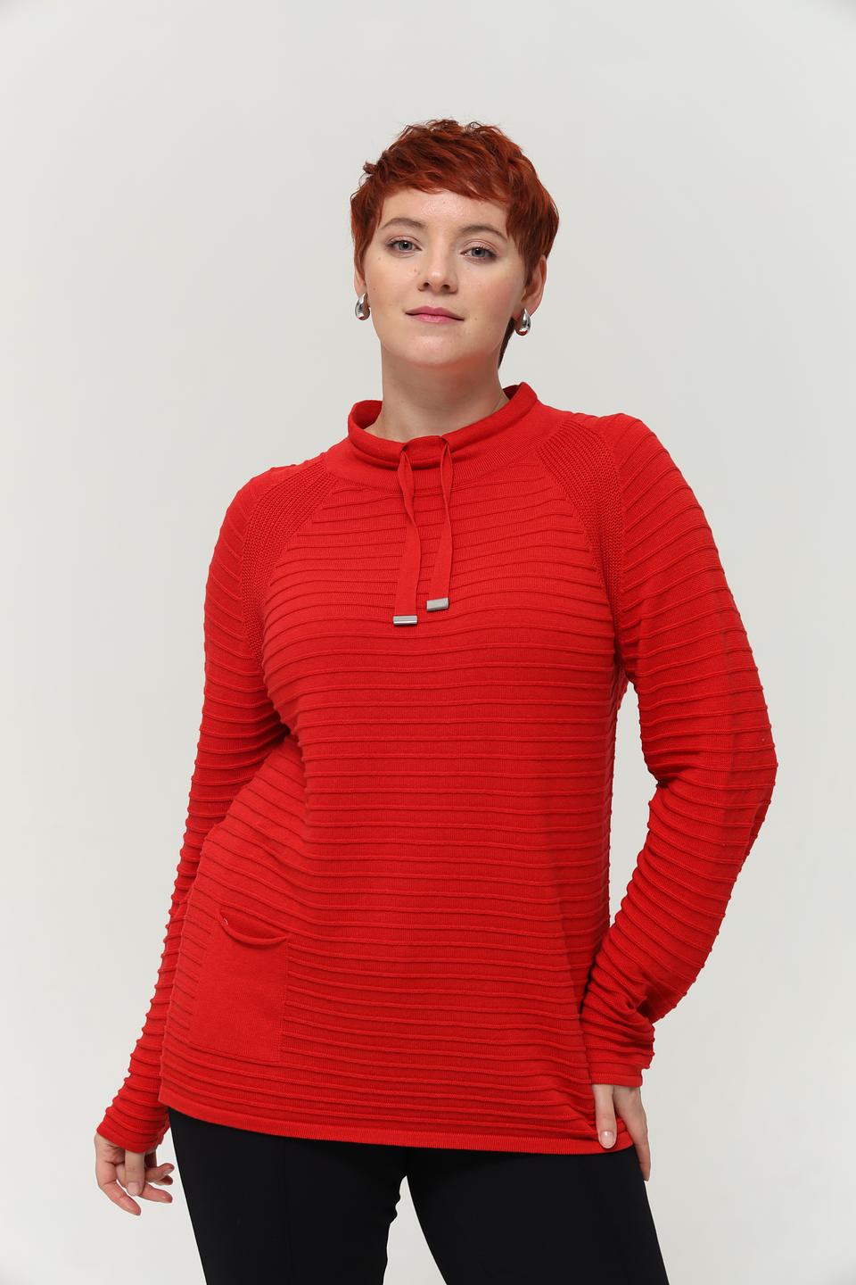 Пуловер Lebek с воротником-стойкой