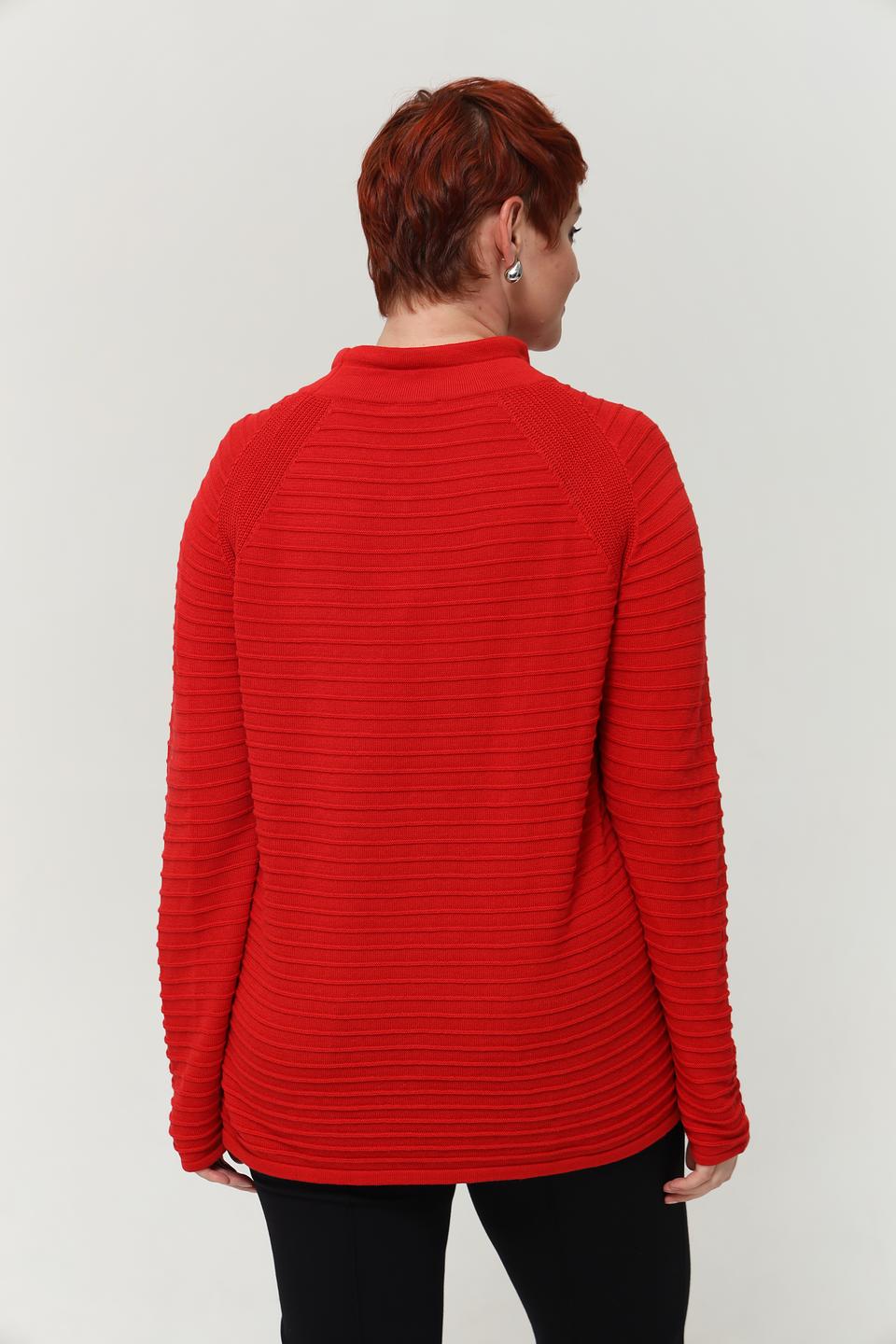 Пуловер Lebek с воротником-стойкой