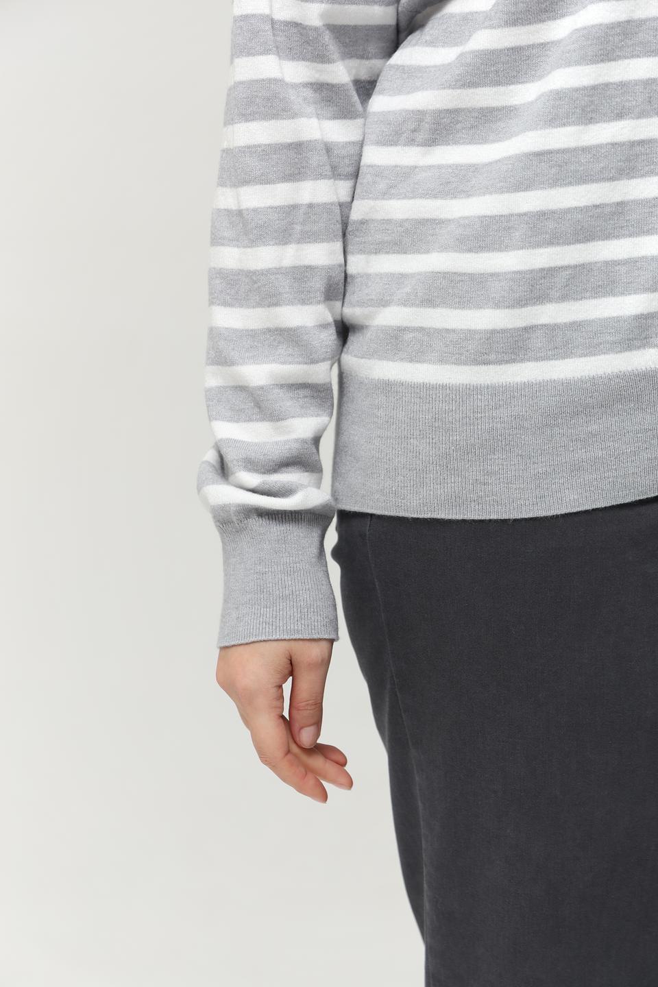 Пуловер Olsen в полоску серый