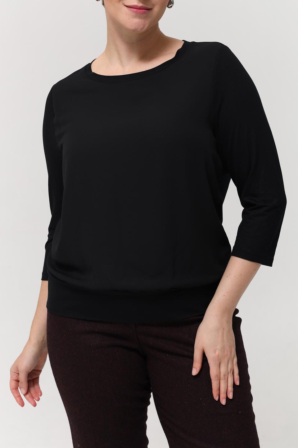 Блуза Frank Walder черная с 3/4 рукавом