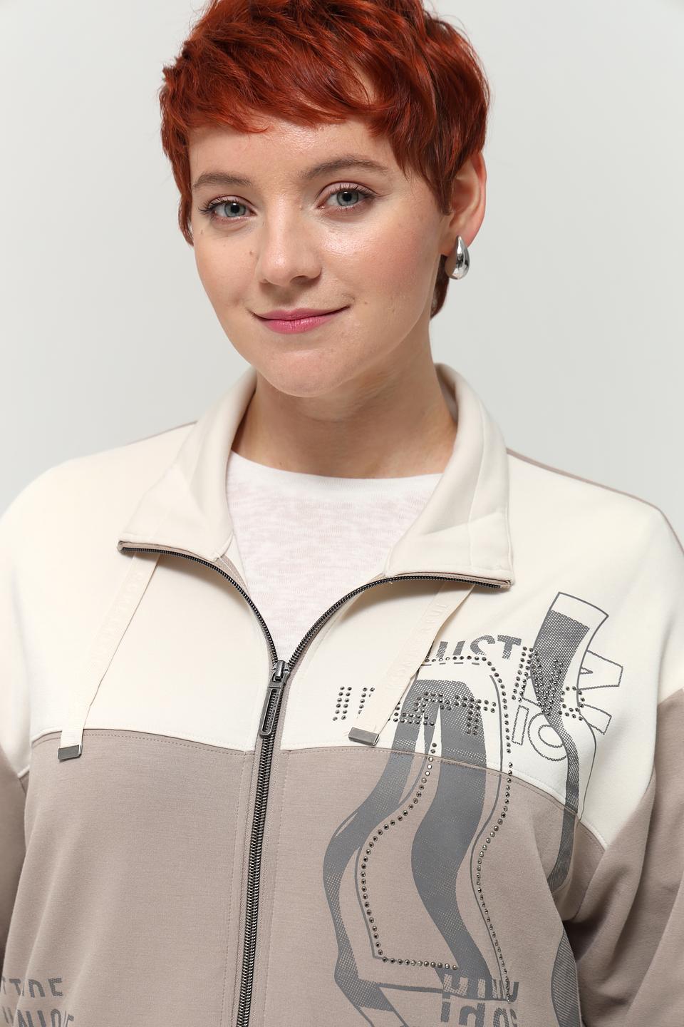 Жакет Lebek с принтом бежевый