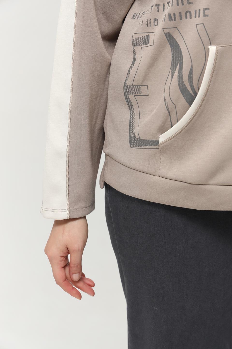 Жакет Lebek с принтом бежевый