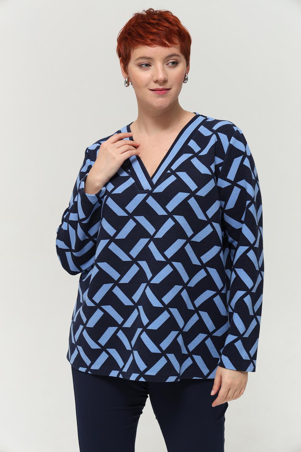 Пуловер Via Appia с геометрическим принтом