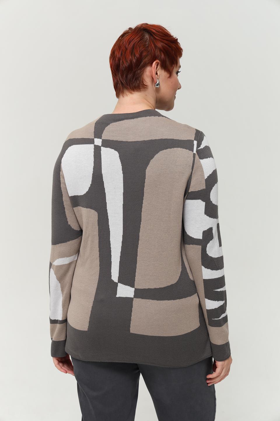 Пуловер Lebek с геометрическим рисунком