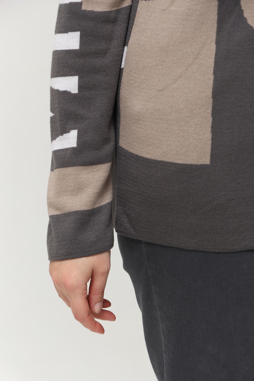 Пуловер Lebek с геометрическим рисунком